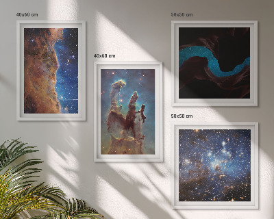 Wall art set Space landscapes of galaxies