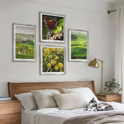 Multi-piece wall decor set Italian landscapes with citrus hills