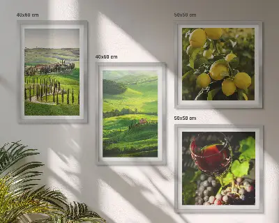 Multi-piece wall decor set Italian landscapes with citrus hills