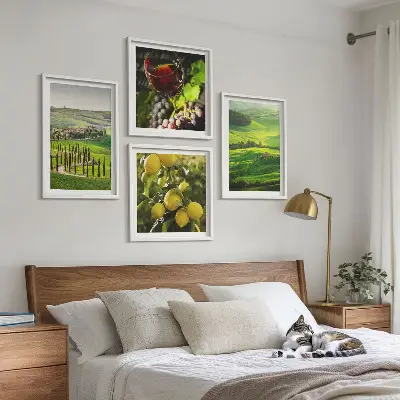 Multi-piece wall decor set Italian landscapes with citrus hills