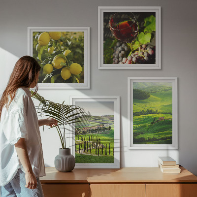 Multi-piece wall decor set Italian landscapes citrus hills