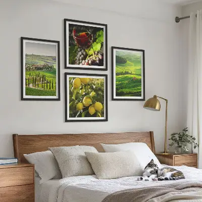Multi-piece wall decor set Italian landscapes with citrus hills