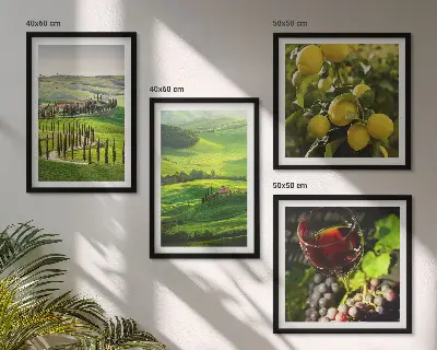 Multi-piece wall decor set Italian landscapes with citrus hills