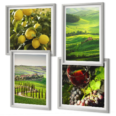 Multi-piece wall decor set Italian landscapes citrus hills