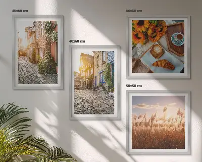 Multi-piece wall decor set Charming streets with coffee