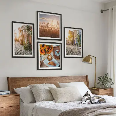 Multi-piece wall decor set Charming streets with coffee