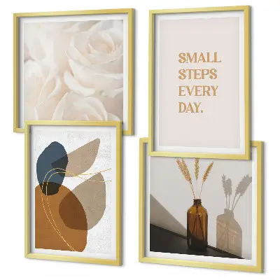 Wall art set Abstract shapes accents