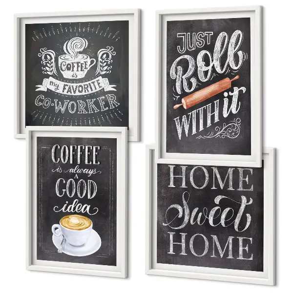 Multi-piece wall decor set coffee-themed home warmth design