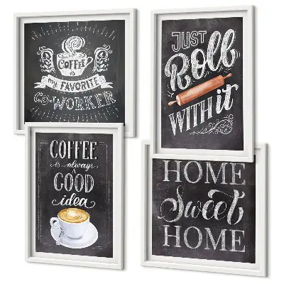Multi-piece wall decor set coffee-themed home warmth design