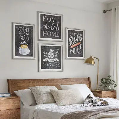 Multi-piece wall decor set coffee-themed home warmth design