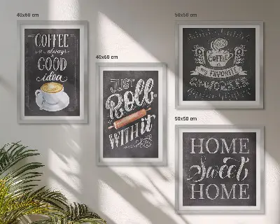 Multi-piece wall decor set coffee-themed home warmth design