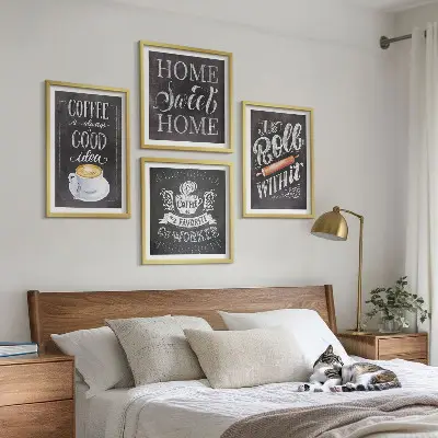 Multi-piece wall decor set coffee-themed home warmth design