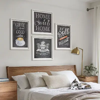 Multi-piece wall decor set coffee-themed home warmth design
