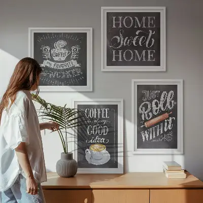 Multi-piece wall decor set coffee-themed home warmth design