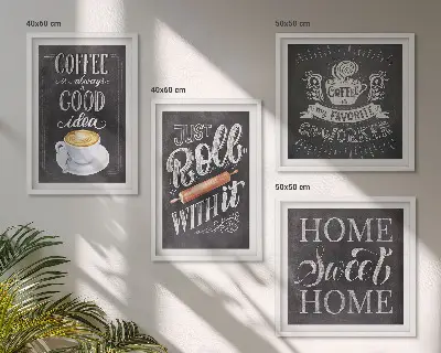 Multi-piece wall decor set coffee-themed home warmth design