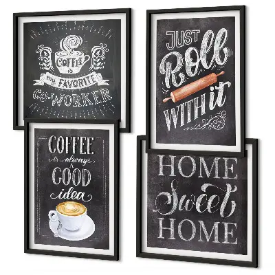 Multi-piece wall decor set coffee-themed home warmth design