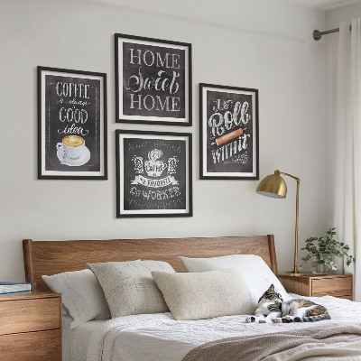Multi-piece wall decor set Coffee roller home warmth