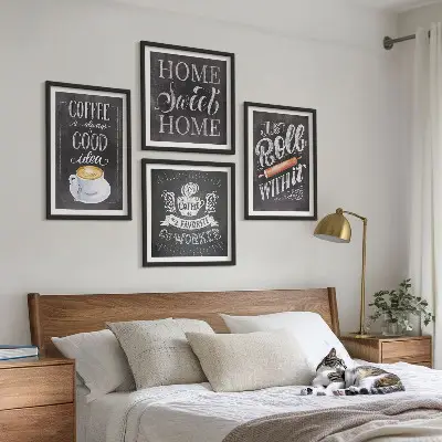 Multi-piece wall decor set coffee-themed home warmth design
