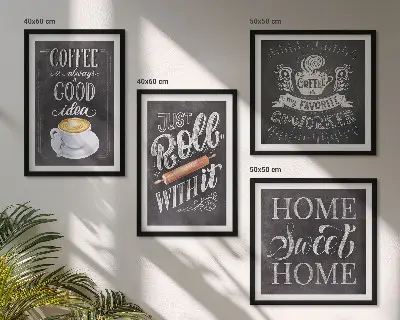 Multi-piece wall decor set coffee-themed home warmth design