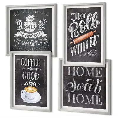Multi-piece wall decor set coffee-themed home warmth design
