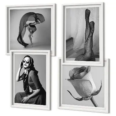Wall art set Stylish portraits of elegant women
