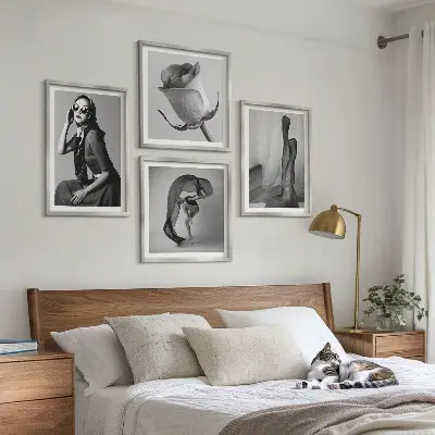 Wall art set Stylish portraits of elegant women