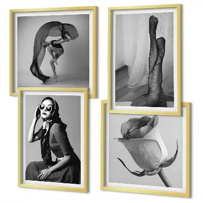 Wall art set Stylish portraits of elegant women