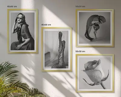 Wall art set Stylish portraits of elegant women