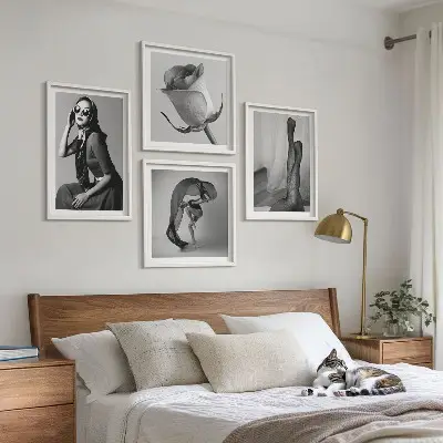Wall art set Stylish portraits of elegant women