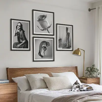 Wall art set Stylish portraits of elegant women