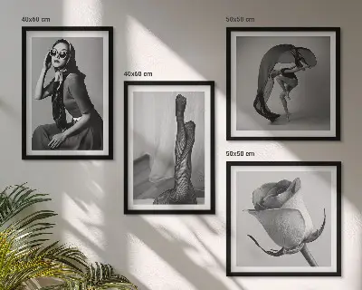 Wall art set Stylish portraits of elegant women