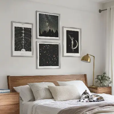 Solar System galaxy wall art set of 4 pieces