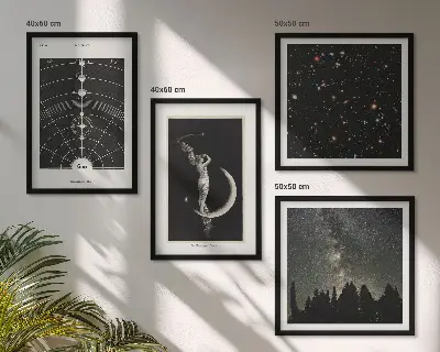 Solar System galaxy wall art set of 4 pieces