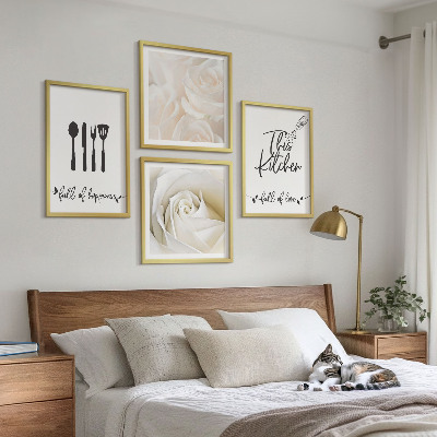 Wall art set Bauhaus geometric patterns