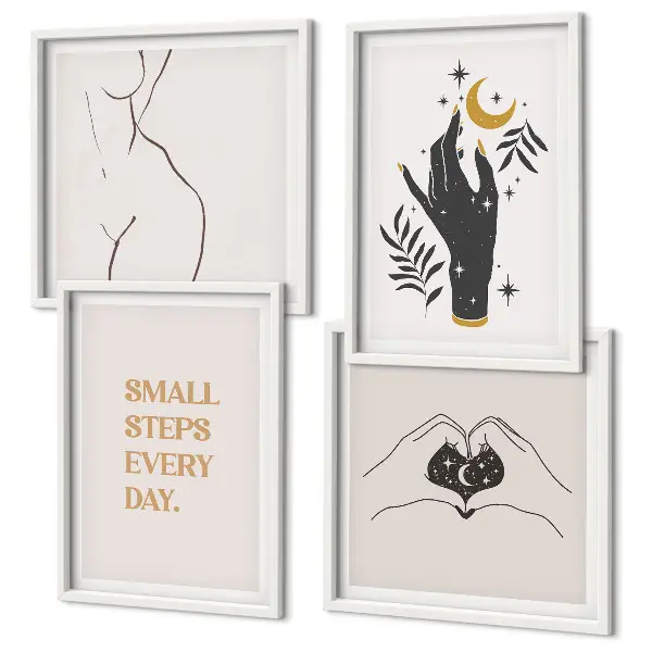 Wall art set Minimalist boho illustrations