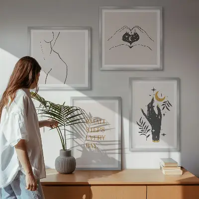 Wall art set Minimalist boho illustrations