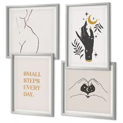 Wall art set Minimalist boho illustrations