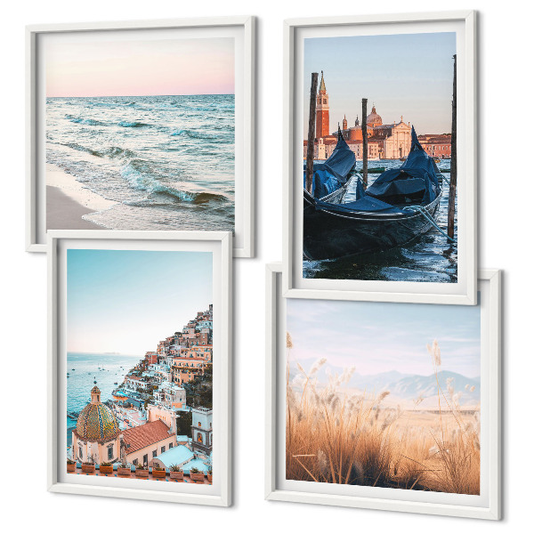 Wall art set Seaside views of Venice