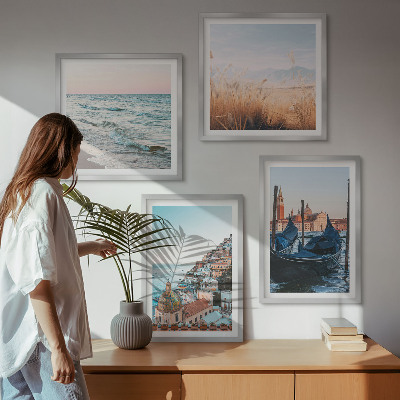Wall art set Seaside views of Venice