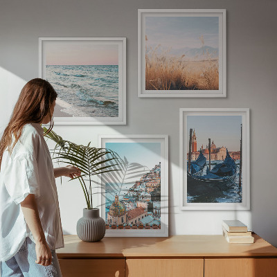 Wall art set Seaside views of Venice