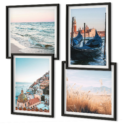 Wall art set Seaside views of Venice