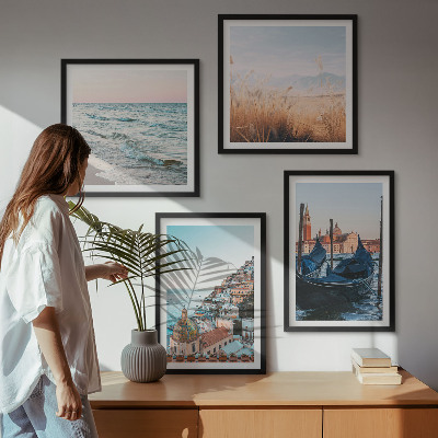 Wall art set Seaside views of Venice