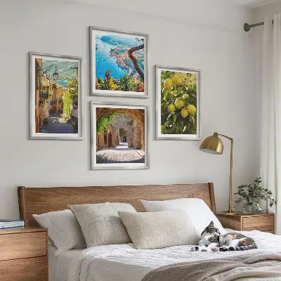 Multi-piece wall decor set seaside streets with a sea of lemons