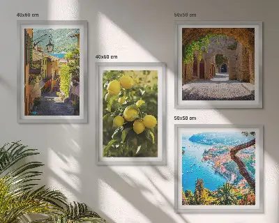 Multi-piece wall decor set seaside streets with a sea of lemons