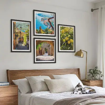 Multi-piece wall decor set seaside streets with a sea of lemons