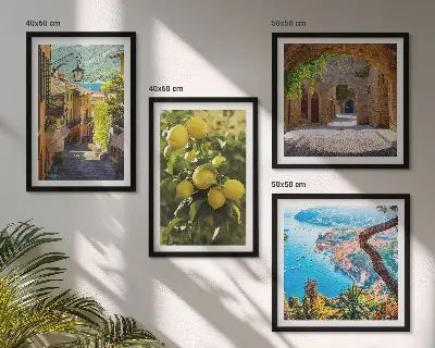 Multi-piece wall decor set seaside streets with a sea of lemons