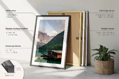 Wall art set Forest fog river greenhouse plants