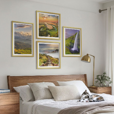 Multi-piece wall decor set Views of mountains, rivers, waterfalls