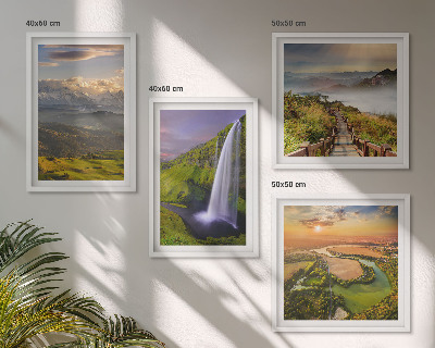 Multi-piece wall decor set Views of mountains, rivers, waterfalls