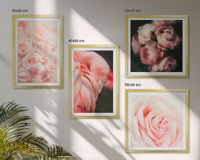 Multi-piece wall decor set Pastel pink flamingos